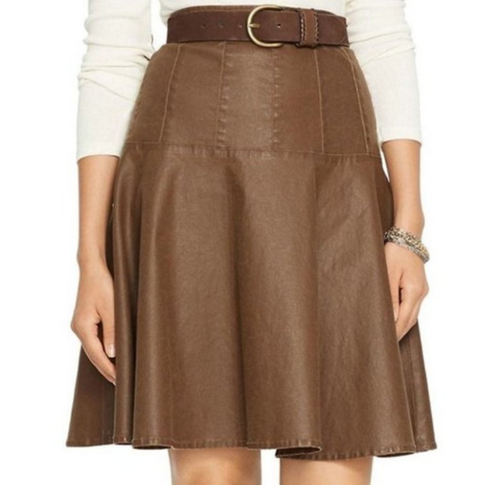 Lauren Ralph Lauren Brown A-Line Skirt